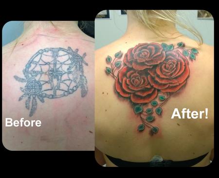 Tattoos - Feminine Rose Coverup Tattoo - 119156